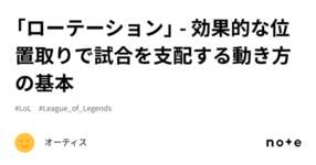 「ローテーション」 - 効果的な位置取りで試合を支配する動き方の基本のサムネイル画像