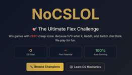【LoL】とあるチャレンジャー配信者が大炎上中。ランクでスマーフし勝手に「0CSチャレンジ」を開催(プラチナまで到達)。専用サイトものサムネイル画像